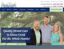 Tablet Screenshot of goosecreekdental.com